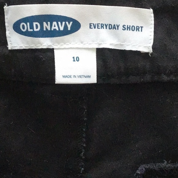 Old Navy Black Twill Shorts Sz 10 - Picture 5 of 6